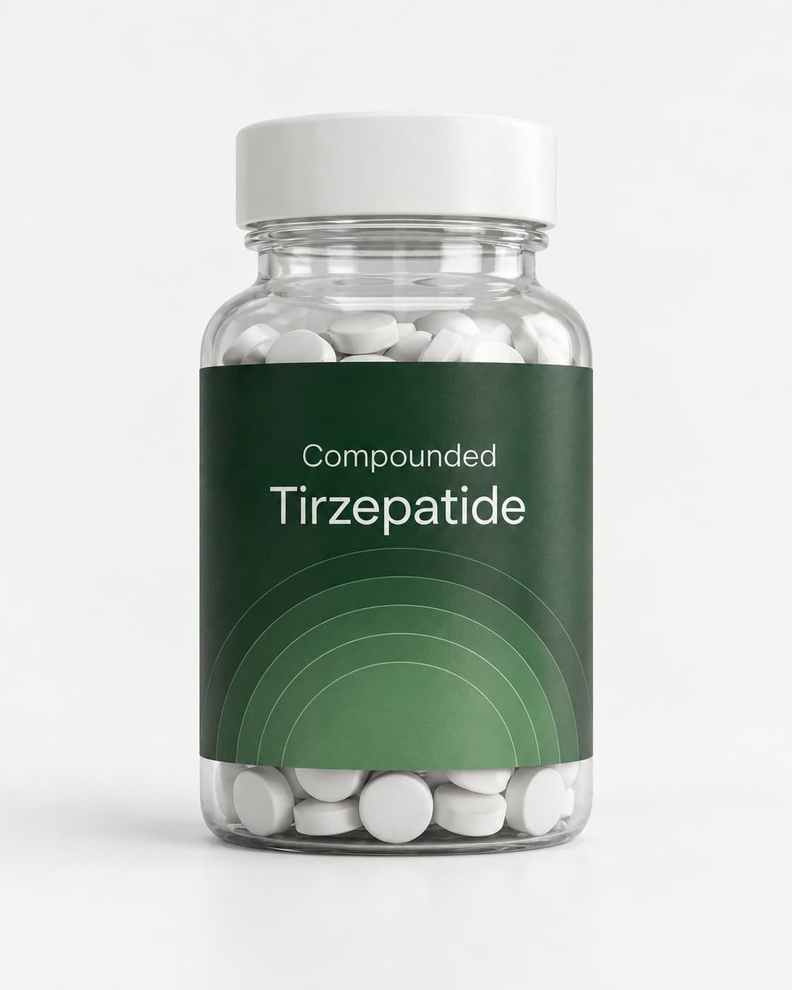 Illustration of compounded tirzepatide oral medication